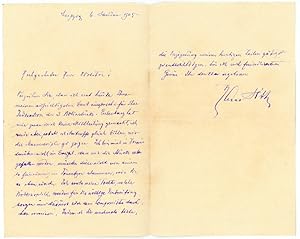 Bild des Verkufers fr Eigenh. Brief mit U. zum Verkauf von Antiquariat INLIBRIS Gilhofer Nfg. GmbH