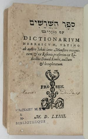 Seller image for Dictionarium hebraicum. for sale by Antiquariat INLIBRIS Gilhofer Nfg. GmbH