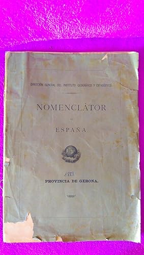 NOMENCLATOR DE ESPAÑA, PROVINCIA DE GERONA 1893