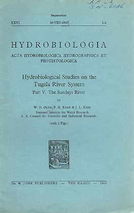 Seller image for Hydrobiological Studies on the Tugela River System, Part V. The Sundays River for sale by ConchBooks