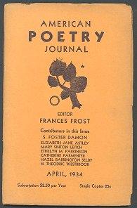 Imagen del vendedor de American Poetry Journal (April, 1934) a la venta por Adamstown Books