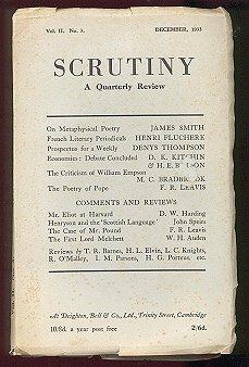 Imagen del vendedor de Scrutiny a Quarterly Review (Vol. II, No. 3, December 1933) a la venta por Adamstown Books