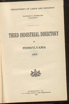 Third Industrial Directory of Pennsylvania 1919