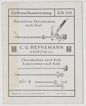 Operations-Thorakoskop nach Graf; Thorakoskop nach Kalk; Laparoskop nach Kalk. Gebrauchsanweisung...