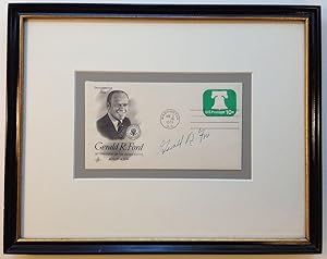 Framed signed envelope commemorating Inauguration Day