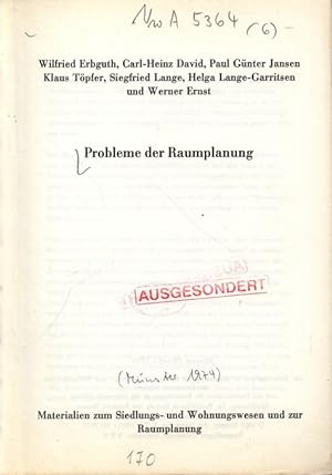 Seller image for Probleme der Raumplanung. Materialien zum Siedlungs- und Wohnungswesen und zur Raumplanung. for sale by Antiquariat Bookfarm