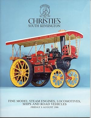 Fine Model Steam Engines, Locomotives, Ships And Road Vehicles (Friday 8 August 1986)