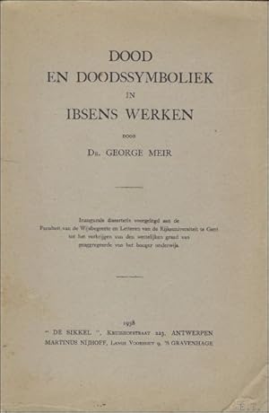 Seller image for DOOD EN DOODSSYMBOLIEK IN IBSENS WERKEN. for sale by BOOKSELLER  -  ERIK TONEN  BOOKS