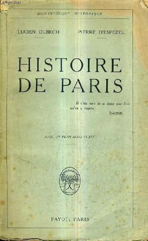 Imagen del vendedor de HISTOIRE DE PARIS. a la venta por Le-Livre