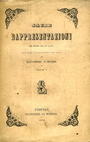 Immagine del venditore per SACRE RAPPRESENTAZIONI DEI SECOLI XIV, XV E XVI, VOLUME III venduto da Le-Livre