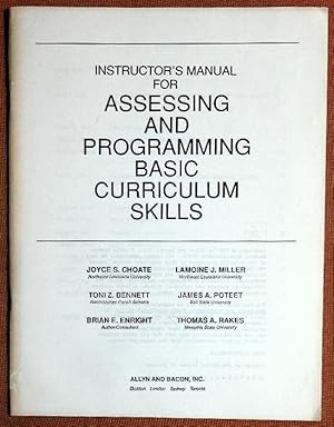 Seller image for Instructor's manual for Assessing and programming basic curriculum skills for sale by GuthrieBooks