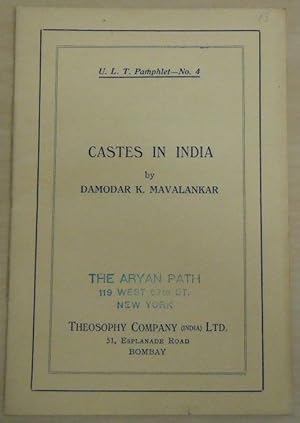 Immagine del venditore per Castes in India (Adyar pamphlets) venduto da GuthrieBooks