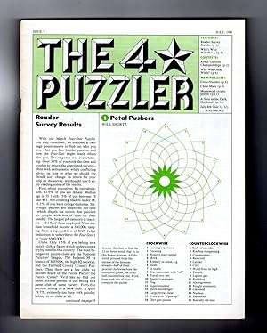 Imagen del vendedor de The Four-Star Puzzler - July, 1981. Issue 7. Puzzles from Games Magazine: Anacrostic (Acrostic), Crosswords, Cryptic, Cryptograms, Logic, more. a la venta por Singularity Rare & Fine