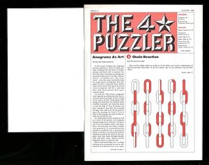 Bild des Verkufers fr The Four-Star Puzzler - August, 1983: Issue 32. Final Issue, with Closure Letter. Puzzles from Games Magazine: Anacrostic (Acrostic), Crosswords, Cryptic, Cryptograms, Logic, more. zum Verkauf von Singularity Rare & Fine