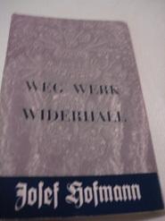 Bild des Verkufers fr Josef Hofmann Weg Werk Widerhall zu seinem 100. Geburtstag zum Verkauf von Alte Bcherwelt