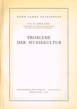Image du vendeur pour Probleme der Musikkultur. mis en vente par Hatt Rare Books ILAB & CINOA