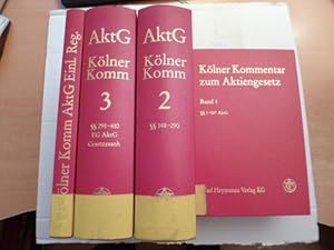 Image du vendeur pour Klner Kommentar zum Aktiengesetz / hrsg. von Wolfgang Zllner und Ulrich Noack - Band 1:  1 bis  147 + Band 2:  148 bis  290 + Band 3:  291 bis 410 + Einleitungsband (4 BCHER) mis en vente par Gebrauchtbcherlogistik  H.J. Lauterbach