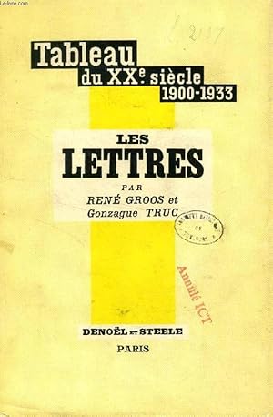 Image du vendeur pour TABLEAU DU XXe SIECLE (1900-1933), TOME IV, LES LETTRES mis en vente par Le-Livre