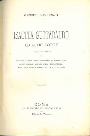 Isaotta Guttadauro ed altre poesie con disegni di Vincenzo Cabianca, Onorato Carlandi, Giuseppe C...
