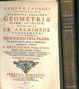 Andreae Tacquet. Elementa euclidea geometriae planae, ac solidae; et selecta ex Archimede theorem...