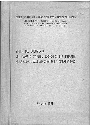 Sintesi del documento del piano di sviluppo economico per l'Umbria nella prima e completa stesura...