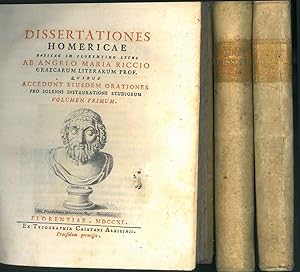Dissertationes Homericae habitae in Florentino lyceo ab Angelo Maria Riccio. quibus accedunt eius...
