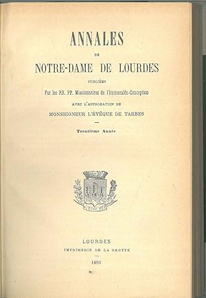 Annales de Notre-Dame de Lourdes pubbliées par les RR. PP. Missionnaires de l'immaculée-conceptio...