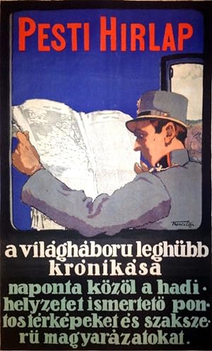 Advertisement Poster for the Newspaper "Pesti Hírlap"