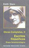 EDITH STEIN. OBRAS COMPLETAS. VOL. 2 :Escritos filosóficos (Etapa fenomenológica: 1914-1921)