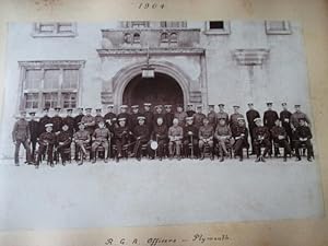 Royal Garrison Artillery, Plymouth 1904. A Good Vintage Roup Photograph of the RGA Officers.