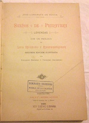 Imagen del vendedor de Sueos de primavera. Leyendas. a la venta por Aaromadelibros