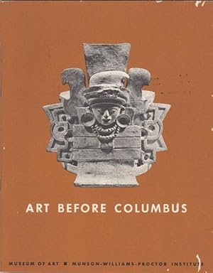 Bild des Verkufers fr Art Before Columbus zum Verkauf von Kaaterskill Books, ABAA/ILAB