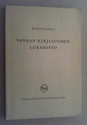 Imagen del vendedor de Vanhan kirjasuomen lukemisto. a la venta por Antiquariat Sander