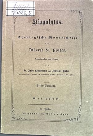 Bild des Verkufers fr Versehgnge an der Donau; in: 3. Jahrgang Mai 1860 Quartal Hippolytus, Theologische Quartalschrift der Dicese St. Plten; zum Verkauf von books4less (Versandantiquariat Petra Gros GmbH & Co. KG)