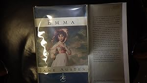 Bild des Verkufers fr EMMA, MODERN LIBRARY Giant, 1st Edition 2nd Printing per RH code w, 1995, Starts with #2 on Copyright pg, with DJ Spine Engraving Courtesy of National Portrait Gallery , LONDON, zum Verkauf von Bluff Park Rare Books