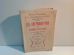 Imagen del vendedor de EL HUMORISMO Y OTROS ENSAYOS CASARES JULIO 1961 a la venta por LIBRERIA ANTICUARIA SANZ