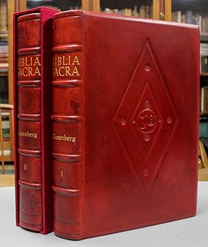 Image du vendeur pour [ Biblia Latina. Cover title:] Biblia Sacra. A Facsimile of the Gutenberg Bible.] mis en vente par Michael R. Thompson Books, A.B.A.A.