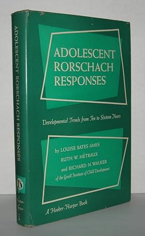 Seller image for ADOLESCENT RORSCHACH RESPONSES Developmental Trends from Ten to Sixteen Years for sale by Evolving Lens Bookseller