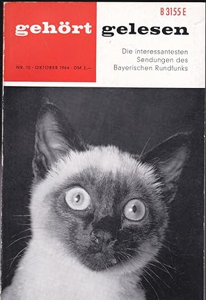 Seller image for Gehrt, gelesen (Oktober 1964), Manuskript-Auslese der interesseantesten Sendungen des Bayerischen Rundfunks for sale by Versandantiquariat Karin Dykes