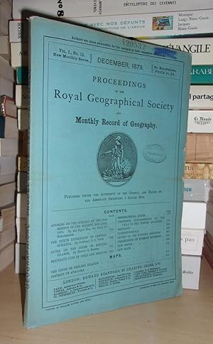 GEOGRAPHICAL SOCIETY & MONTHLY RECORD OF GEOGRAPHY : Vol. I, no. 12 - December 1879