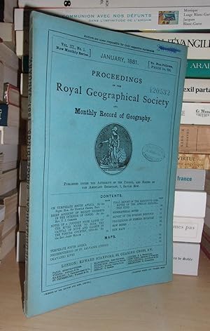 GEOGRAPHICAL SOCIETY & MONTHLY RECORD OF GEOGRAPHY : Vol. III, no. 1 - January 1881