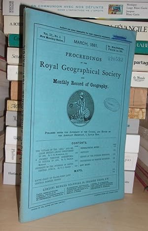 GEOGRAPHICAL SOCIETY & MONTHLY RECORD OF GEOGRAPHY : Vol. III, no. 3 - March 1881