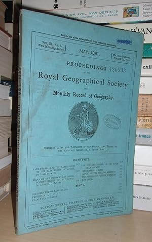 GEOGRAPHICAL SOCIETY & MONTHLY RECORD OF GEOGRAPHY : Vol. III, no. 5 - May 1881