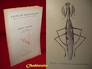 Imagen del vendedor de FAUNE DE MADAGASCAR : N5 ( V ) : Insectes Mantodea ----------- [ Publie sous les auspices du Gouvernement de la Rpublique Malgache ] a la venta por Okmhistoire