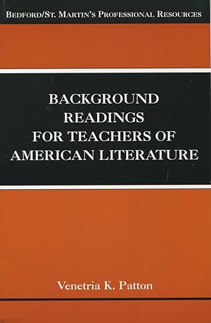 Bild des Verkufers fr Background Readings for Teachers of American Literature zum Verkauf von Kenneth A. Himber