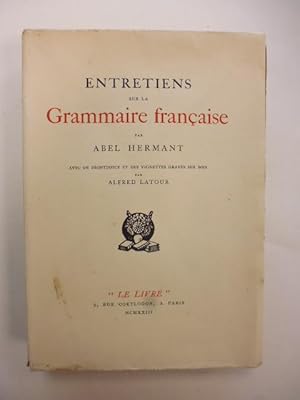 Image du vendeur pour Entretiens sur la Grammaire franaise. mis en vente par Librairie Quillet