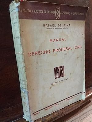 Immagine del venditore per Manual de Derecho Procesal Civil venduto da Libros Antuano