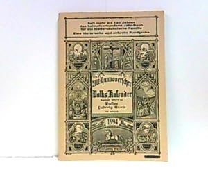 Image du vendeur pour Alt-Hannoverscher Volkskalender auf das Jahr 1994. 122. Jahrgang. Seit mehr als 120 Jahren das heimatverbundene Jahr-Buch fr die niederschsische Familie. Eine historische und aktuelle Fundgrube. mis en vente par Antiquariat Ehbrecht - Preis inkl. MwSt.