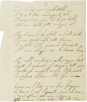 Image du vendeur pour Autograph Manuscript, unsigned of his poem "Panteismo" mis en vente par James Cummins Bookseller, ABAA