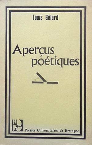 Imagen del vendedor de Aperus potiques a la venta por Bouquinerie L'Ivre Livre